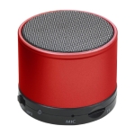 Multifunctionele ronde metalen speaker voor bedrijven Soul Metal kleur rood tweede weergave