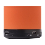 Multifunctionele ronde metalen speaker voor bedrijven Soul Metal kleur oranje eerste weergave