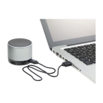 Multifunctionele ronde metalen speaker voor bedrijven Soul Metal kleur zilver zevende weergave