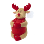 Pluche fleecedeken bedrukken voor kinderen Reindeer kleur meerkleurig eerste weergave