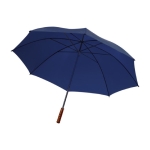 Paraplu bedrukken met logo houten handvat Ø132 Button kleur donkerblauw tweede weergave
