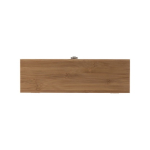 Wijnset met logo in een bedrukte bamboedoos Semillon kleur hout