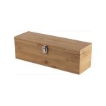 Wijnset met logo in een bedrukte bamboedoos Semillon kleur hout