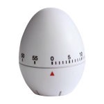 Gepersonaliseerde kleurrijke eivormige timer Huevo kleur wit eerste weergave