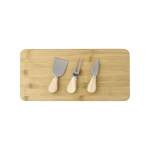 Snijplanken met logo met messen en vork Cheese kleur hout tweede weergave