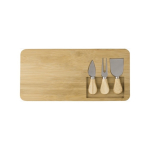 Snijplanken met logo met messen en vork Cheese kleur hout derde weergave