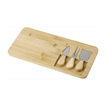 Snijplanken met logo met messen en vork Cheese kleur hout zesde weergave