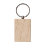 Rechthoekige houten sleutelhangers met logo Rectwood kleur hout eerste weergave