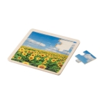 Gepersonaliseerde houten puzzel met logo Foto kleur hout tweede weergave