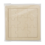Gepersonaliseerde houten puzzel met logo Foto kleur hout derde weergave