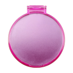 Voordelige plastic reclame spiegel met logo BasicStyle kleur roze tweede weergave