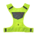 Reflecterend zichtbaarheidsvest met 3 gele lampjes kleur neon geel derde weergave