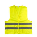 Veiligheidsvest van polyester in geel of oranje, maat M kleur neon geel