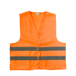 Veiligheidsvest van polyester in geel of oranje, maat M kleur neon oranje