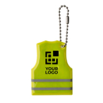 Voordelige reflecterende sleutelhangers bedrukken PVC Visible kleur neon geel met jouw bedrukking