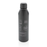 Thermosflessen van gerecycled staal 500ml Nomad Recycled kleur donkergrijs weergave met logo
