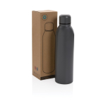Thermosflessen van gerecycled staal 500ml Nomad Recycled kleur donkergrijs weergave met doos