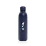Thermosflessen van gerecycled staal 500ml Nomad Recycled kleur donkergrijs met afdrukgebied