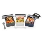 Lunchbox bedrukken van 93% gerecycled plastic 1,2L Carry Recycled kleur marineblauw algemene weergave