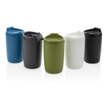 Thermosbeker gemaakt van gerecycled plastic 300ml Nomad Recycled kleur zwart algemene weergave