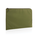 Minimalistische laptophoes van gerecycled polyester 15,6 inch Impact kleur miliair groen
