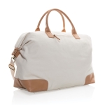 Reistas met logo gemaakt van gerecycled canvas Getaway Recycled kleur gebroken wit