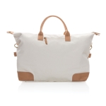 Reistas met logo gemaakt van gerecycled canvas Getaway Recycled kleur gebroken wit tweede weergave