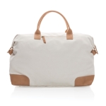 Reistas met logo gemaakt van gerecycled canvas Getaway Recycled kleur gebroken wit derde weergave