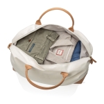 Reistas met logo gemaakt van gerecycled canvas Getaway Recycled kleur gebroken wit zesde weergave
