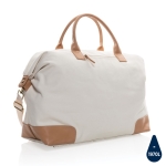 Reistas met logo gemaakt van gerecycled canvas Getaway Recycled kleur gebroken wit zevende weergave