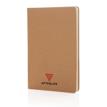 FSC-gecertificeerd hardcover notitieboek bedrukken A5 Hard Forest kleur bruin weergave met logo