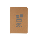 FSC-gecertificeerd hardcover notitieboek bedrukken A5 Hard Forest kleur bruin met afdrukgebied