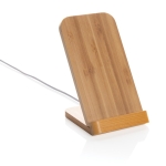 Bamboe standaard met draadloos opladen Natura Stand FSC kleur bruin