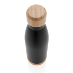 Fles met een infuser en bamboedetail 520 ml Lid&Bottom Bambu kleur zwart derde weergave