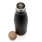 Fles met een infuser en bamboedetail 520 ml Lid&Bottom Bambu kleur zwart vierde weergave