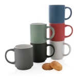 Keramische mok in meerdere kleuren met logo 180ml kleur mintgroen algemene weergave
