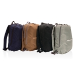 Rugzak voor 15,6'' laptop, gemaakt van gerecycled polyester Daypack kleur marineblauw algemene weergave