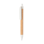 Duurzame kurken tarwestrovezel pen bedrukken blauwe inkt Straw Fiber kleur naturel