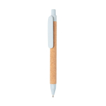 Duurzame kurken tarwestrovezel pen bedrukken blauwe inkt Straw Fiber kleur lichtblauw