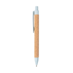 Duurzame kurken tarwestrovezel pen bedrukken blauwe inkt Straw Fiber kleur lichtblauw derde weergave