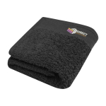Dikke katoenen badhanddoek 50x30cm en 550 g/m2 Seasons Guest kleur zwart