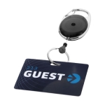 Sleutelhanger met uitschuifbare plastic clip kleur zwart vijfde weergave