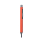 Voordelige pen van gerecycled aluminium met blauwe inkt Eco Alu kleur oranje  negende weergave
