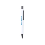 Voordelige pen van gerecycled aluminium met blauwe inkt Eco Alu met jouw bedrukking