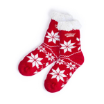 Fijne antislip kerstsokken met bedrukking kleur rood  negende weergave