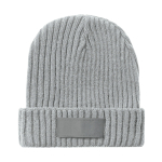 Muts bedrukken van stretchacryl materiaal met label Winter kleur lichtgrijs  negende weergave
