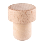 Houten wijnflessenstop met beukenhout bedrukt logo Beech kleur naturel eerste weergave