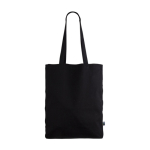 Zwarte fairtrade katoenen tas 280 g/m2 Cliff Black FairTrade kleur zwart eerste weergave