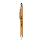 Bamboe eco pennen met chroomafwerking bedrukken Zurich Bamboo met afdrukgebied
