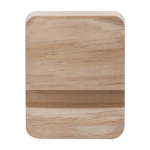 Vierkante bamboe telefoonhouder voor op kantoor Bamboo kleur hout derde weergave